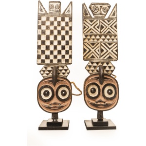 Bobo Bwa Ceremonial Plank Mask Set (Burkina Faso)